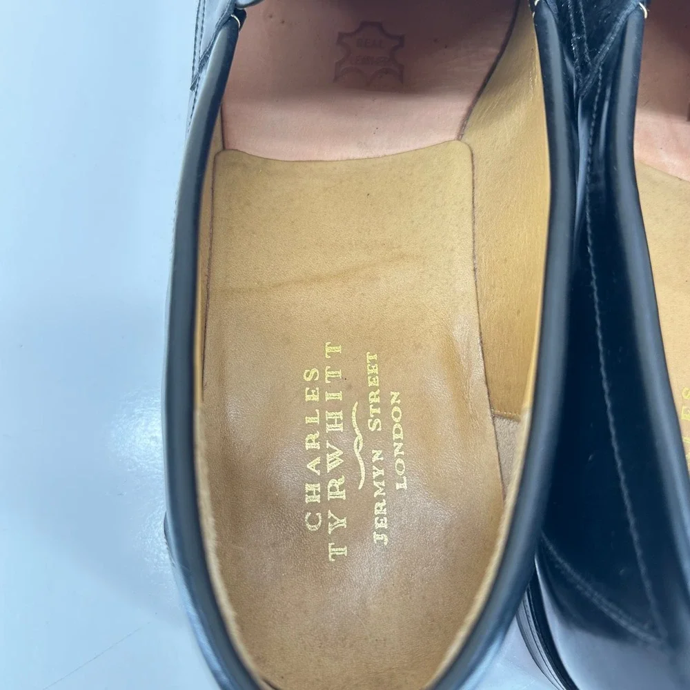 Charles Tyrwhitt Loafers: Men's 11.5 US (10.5 UK) Black Leather Shoes